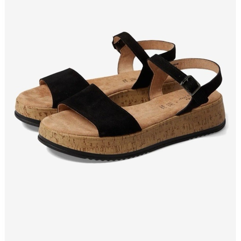 New Spring Step L'Artiste Platform Leather Sandals Cork Ankle Strap Comfort 39
